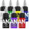 Tattoo Farben Set,7 Flaschen Tattoo Tinte Dynamic Tattoo Ink 0.5oz 15ml Tattoo Farbe für Anfänger Professionelle Tattoo Künstler TI5003EU-15-7