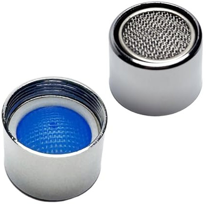 XNTONG - 2 Pieces Jet Regulators, M22 Internal Thread Faucet Sieve, with Stainless Steel Mesh and Chrome-Plated Mixing Nozzle Key, for Faucets with Mixing Nozzle (Internal Thread 22 mm)