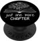 Just One More Chapter Cute Floral Book Lover, Schwarz PopSockets Klebender PopGrip