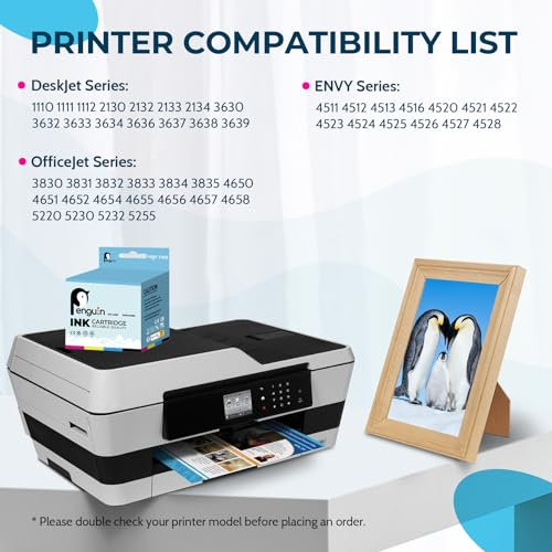 Penguin 302XL Druckerpatronen für HP 302 XL für HP Envy 4520 4522 4525 HP Deskjet 1110 3630 3633 3636 Officejet 3830 4520 4650 5220 5230 (1 Farbe) wiederaufbereitete Patronen