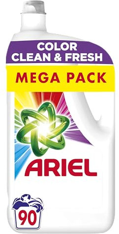 Ariel Waschflüssigkeit, 100 Wäsche, Color, Hervorragende Ergebnisse bereits nach 1 Wäsche, auch bei niedrigerer Temperatur