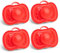 Herobility Gentle Pacifiers – Protective case – BPA-free – Large air vents – Newborn – 6 months – 4-pack – Red