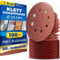 S&R Klett Schleifpapier Set 125 mm, Meister, 8 Löcher, 100 St. in Körnung P60, Schleifblätter, Schleifscheiben für Exzenterschleifer, Klettschleifpapier, zuverlässige Haftung am Schleifteller