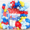 Blue Balloons Arch Garland Kit,Dog Paw Balloon Garland with Blue Yellow Red Paw Print Balloons for Boys Girls Baby Shower Puppy Birthday Party Decor