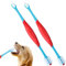 WOLMIK 2Pcs Dog Toothbrush, Double - Ended 360 Degree Dog & Cat Dental Oral Care Toothbrush, Pet Teeth Brush for Dogs Tooth Cleaner Care for Small to Large Dogs Cats
