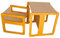 Dunorm - Wendehocker Kinder Sitzbank, 3 in 1 Montessori Tisch Sitzhocker Möbel, Kinderhocker Holz, Kinderstühle Handgefertigt Sperrholzmöbel (Sandgelb, Satz (M+L))