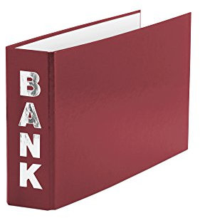 5 Bankordner / 140x250mm / für Kontoauszüge / Farbe: rot
