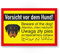 Komma Security Rottweiler Schild - Vorsicht vor dem Hund - Hunde Schild Hinweisschild Grundstück mehrsprachig - Warnschild Abschreckung Einbruchschutz - Achtung Rottweiler Hund