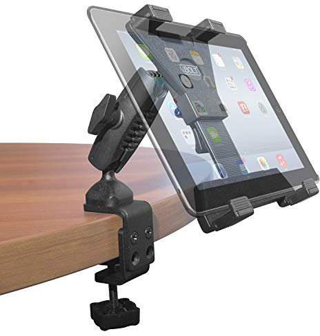 iBOLT TabDock Bizmount Clamp- Heavy Duty Dual-Ball C-Clamp mount for all 7 - 10 tablets (iPad, Samsung Galaxy Tab, etc.) For Desks, Tables, Wheelchairs, Carts: Great For Homes, Schools, Offices