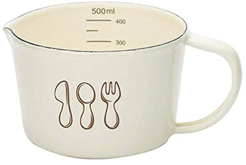 Tubayia 500 ml enamel cups measuring cup for home camping picnic