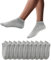 YouShow Sneaker Socken Herren Damen 10 Paar Kurze Halbsocken Quarter Baumwolle Unisex(Grau,47-50)