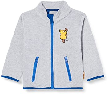 Playshoes Fleece-Jacke Unisex Kinder Outdoor-Oberteil, grau/melange Die Maus, 92