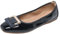 ANUFER Women's Soft Ballet Flats Square Toe Slip-On Walking Shoes Navy Blue DX2830 UK4