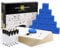 Magicfly 16 Pack Small Whiteboard Dry Erase Mini White Board 22 x 30cm, Double Sided Lapboard Bulk Portable Drawing Writing for Student, Teachers, Office with 16 Pens, 16 Erasers & 16 Pen Clips