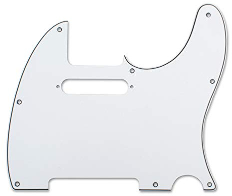 Golden Age Tele Pickguard, Weiß/Schwarz/Weiß, für Gitarre, Setup Set