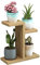 QLINDGK Sukkulenten-Ständer, 2 Etagen, Mini-Pflanzenregale, Tischplatte, Pflanzenregal, Halter, für den Innenbereich, kleine Fensterbank, Blumenregal, Ausstellungsregal für Terrasse, Garten