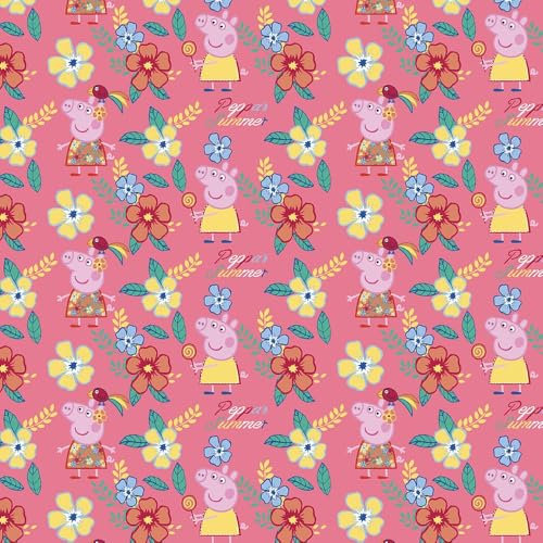 Doppelmoppel Lizenzstoff Peppa Wutz Baumwollstoff Webware rosa | 13,90 EUR/m
