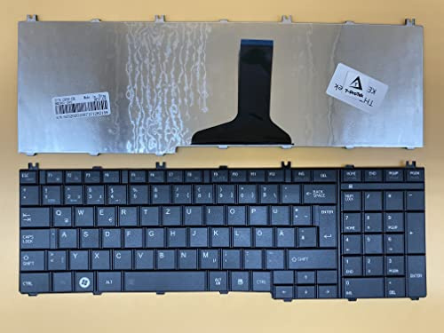 T-ProTek DEUTSCHE-Tastatur Keyboard Schwarz Matt kompatibel für Toshiba Satellite L744.99-1JH