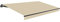 SmartSun Dark Toldo Exterior Manual 4x2,5m - para Terraza, Balcón o Jardín - Estructura Retráctil Antracita Resistente de Aluminio - Lona Poliéster Enrollable - Manivela incluida - Color Arena