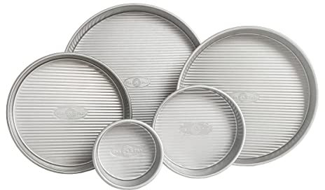 USA Pan Nonstick Round Cake Pan Set of 5 Tiered Cake Pans
