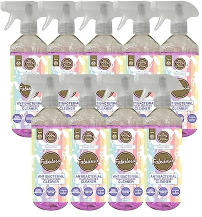Fabulosa Antibacterial Disinfectant Spray, All Purpose Multi Surface Cleaner, 500ml, 9 pack, Unicorn Dust