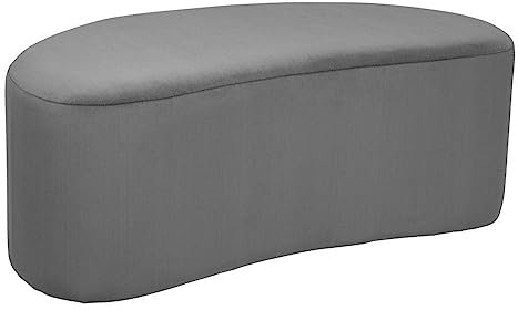 Atmosphera - Bank Malone Samt - Dunkelgrau - 98x51 cm - Dunkelgrau