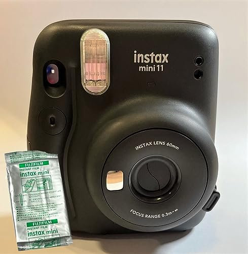 Fujifilm Instax Mini 11 Charcoal-Gray Instant Camera Including Film with 10 Shots from 1A Photo PORST