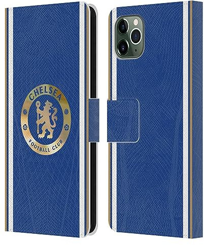 Head Case Designs Officially Licensed Chelsea Football Club Home 2023/24 Kit Leather Book Flip Case Cover Compatible With Apple iPhone 11 Pro Max