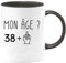 quotedazur - Mug 39 ans fuck - Noir/Céramique