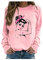 YESOK 2023 Cancer du Sein Octobre Rose T-Shirt Ruban Rose de Sensibilisation Pas Cher Femme Grande Taille Sexy Pull Col Rond Sweat