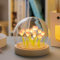 jackfru DIY Tulpe Nachtlicht, DIY Tulpe Nachtlicht, Tulip Lamp mit Glasabdeckung, Atmosphäre Licht Schlafzimmer Schlafen Tischlampe, Tulpe Blume Lampe für Kinder Mädchen Paar (Rosa 13pcs)