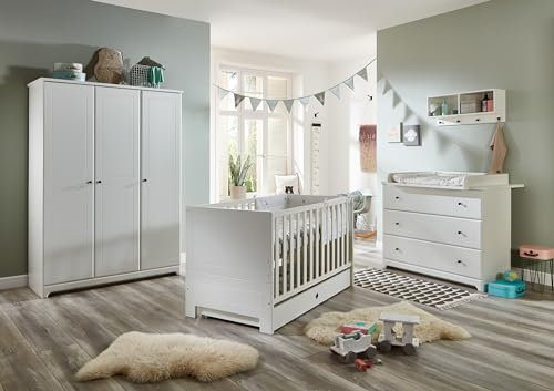 Arthur Berndt Babymöbel-Set Thilo 6.teilig Kleiderschrank Wickelkommode Bett etc.