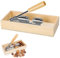 Heavy Duty Nutcracker Walnut Cracker with Wooden Base Manual Pecan Nuts Peeler Tool for Walnuts Pecans Hazelnuts Almonds