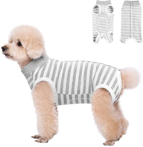 FEimaX Hundebody Nach Op Wundschutzanzüge für Hunde Hundebody Nach Kastration Rüde Hündin, Ärmellose Atmungsaktiv Body Hund Kastration für Kleine Mittelgroße Hunde