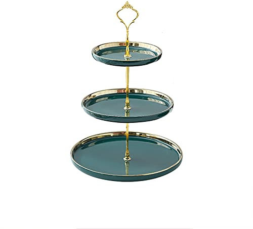 ASDMINWIOC Frutero de 3 Niveles, Soporte para Tartas de Postre Blanco, Soporte de plástico para repostería, Bandeja pequeña para Galletas, Plato y bandejas para Frutas y Dulces, fruteros