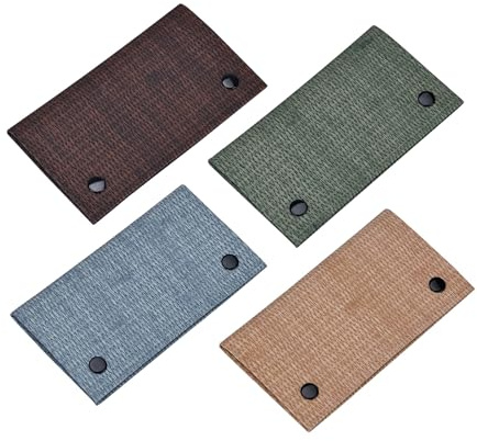 Champ Borsa Porta Tabacco Effetto Lino Con Chiusura A Bottoni + 3 Cerniere E Porta Cartine in 4 Colori - 16x9cm – Cod. 40509070 [1 pezzo]