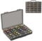 RHCOM Toy Storage Organizer Case for Hot Wheels Car, for Matchbox Cars, for Mini Toys, for Small Dolls. Carrying Box Container Carrier with 24 Compartments.(Box Only) (Black)