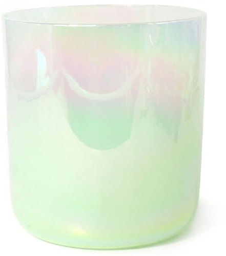 Klangschale, Tibetische Kristall Klangschalen, Singing Bowl für Meditation, Yoga, Chakra, Buddha Deko, Einzigartige Geschenke für Frauen & Männer (6inch,Green)