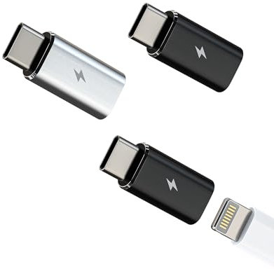 Adaptateur de charge Lightning Femelle vers USB C Mâle 65W(3pack) pour iPhone Adaptateur Apple Câble Jack Type C Connecteur Adaptateurs Prise Type-c Chargeur Accessoires Compatible Pour Samsung L-tp