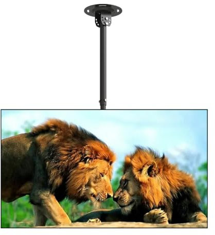 Suptek Soporte TV Techo de 37 a 75 Pulgadas, Compatible con VESA 600x400, Soporta hasta 132 Libras, Altura Ajustable - MC5602
