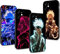 4 Stück Handyhülle für iPhone 12 Pro Hülle 6.1'', Anime Motiv Gojo Satoru Itadori Yuji Manga Muster Schutzhülle Jungs Case Schutz der Linse Design Silikon TPU Cover Stoßfest, Schwarz3