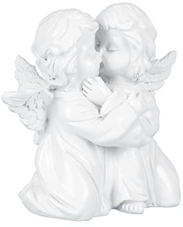 GARVALON Vintage Gipsengel Skulptur Echt Wirkende Engelsfigur Aus Gips Dekoration Für Zuhause Und Büro Realistisches Gipshandwerk Geschenkidee Für Paare Und Freunde