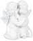 GARVALON Figur Gipsengel Skulptur Zarte Statue Hause Ornament Tisch Dekoration Garten Ruhe Gelassenheit