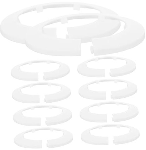 Mikikit Kunststoff Rohrkragen Abdeckung 10 Stück Einrasthalter Sanitär Flansch Verkleidung Wasserrohr Abdeckring Für Waschbecken Dusche Wc Wandmontage Innen Außen Rohr Manschette