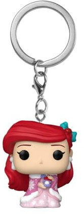 Funko Pop! Keychain: Princess Holiday - Ariel - Disney Princesses - Mini-Figurine en Vinyle à Collectionner Porte-clés Fantaisie - Cadeau de Noël