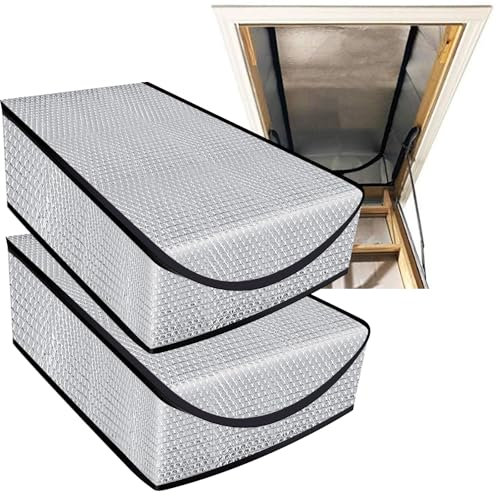Storystore Dachbodentür-Isolationsabdeckung, 63,5 x 137,2 x 27,9 cm, energiesparende Dachbodentreppen-Isolierung, Dachbodenzelt mit Zugangs-Reißverschluss, feuerfeste Dachbodenabdeckung