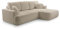 FurniShop24 Ecksofa mit Schlaffunktion und praktischem Bettkasten - Gepolstertes Schlafsofa 260x168 cm mit Weichen Kissen, Eckcouch Velo Cappuccino