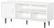 HOMCOM TV Stand Cabinet for Television up to 60 Inches, Modern TV Unit with Storage Shelf and Cable Hole for Living Room Bedroom, White