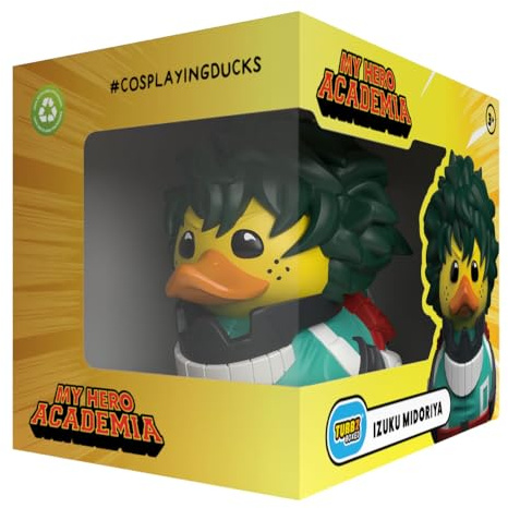 TUBBZ My Hero Academia Izuka Midoriya Rubber Duck Collectible Toys Boxed | Official licensed product of My Hero Academia manga & Anime,Izuku Midoriya (Deku) Vinyl Duck with box, for décor & gifts