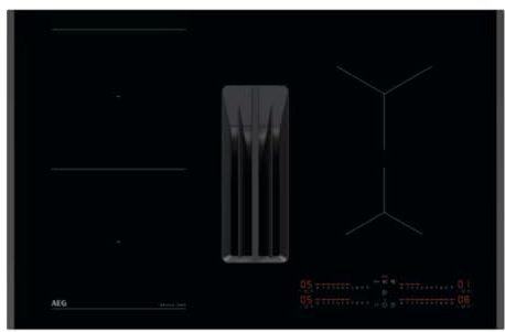 Placa Inducción con Campana AEG TH84CB03FB 80cm Double Bridge XT